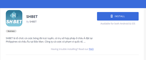 tải app shbet cho android